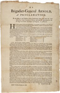 Julistus Manner-Armeijan upseereille ja sotilaille, 20. lokakuuta 1780 tekijältä British School