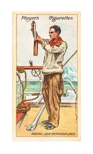 Francis Drake, sihteeri ja laivan meteorologi, merilämpötilojen mittaaminen. tekijältä British School