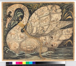 The Noble game of the Swan: Pelilauta, jossa on 19 lokeroa