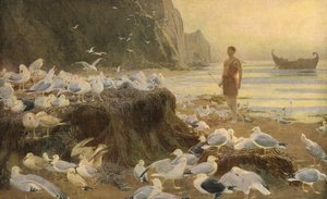 Vanhan maailman vaeltaja, 1887, c1930. tekijältä Briton Riviere