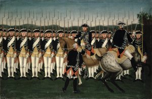 Friedrich II (1712-86) Hessenin kaartirykmentissä tekijältä Brock
