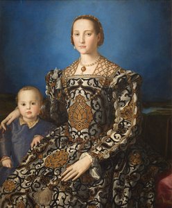 Italian: Ritratto di Eleonora di Toledo col figlio Giovanni Muotokuva Eleonoora Toledon ja hänen poikansa Giovanni de
