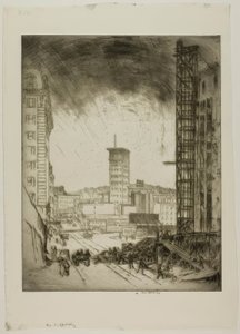 Rakennustelineet tekijältä Bror Julius Olsson Nordfeldt