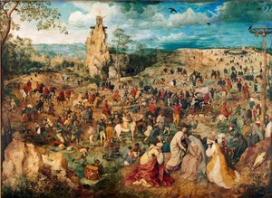 Kristus kantaa ristiä, 1564 tekijältä Bruegel