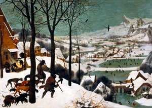 Metsästäjät lumessa talvella, 1565
