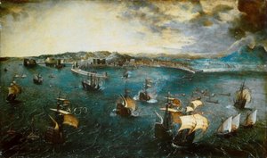 Näkymä Napolinlahdelle, noin 1550-1565.