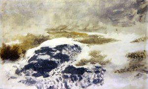 Luminen maisema - tutkimus (öljy kankaalle) tekijältä Bruno Andreas Liljefors