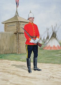 Luoteisen ratsupoliisin konstaapeli vuonna 1880.