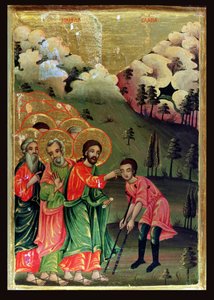 The Healing of the Blind Man, 1811 (tempera ja kultalehti paneelissa)