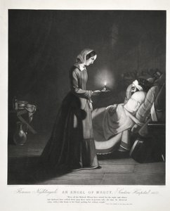 Florence Nightingale, Armon enkeli, Scutarin sairaala, kaiverrus Tomkins, 1855 tekijältä Butterworth