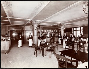 Hotelli Majesticin kahvila, 1902 (hopeagelatiinipaino) tekijältä Byron Company