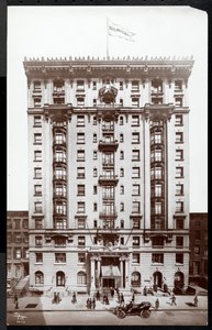Hotel Woodstock osoitteessa 127 West 43rd Street, New York, 1907 (hopeagelatiiniprintti) tekijältä Byron Company
