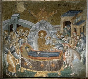 Neitsyen nukkuminen (Mosaic tekijältä Byzantine