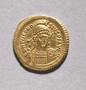 Solidus Theodosius II ja Valentinianus III tekijältä Byzantine