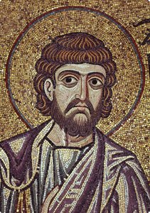 Profeetta Sakariah Yksityiskohta sisämosaiikkiin Pyhän Markuksen basilikassa, 1100-luku tekijältä Byzantine Byzantine