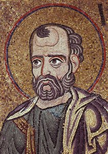 Profeetta Joona yksityiskohta sisämosaiikista Pyhän Markuksen basilikassa, 1100-luku tekijältä Byzantine Byzantine