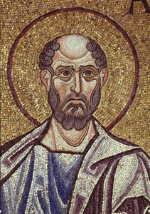 Profeetta Obadiah Yksityiskohta sisämosaiikista Pyhän Markuksen basilikassa, 1100-luku tekijältä Byzantine Byzantine