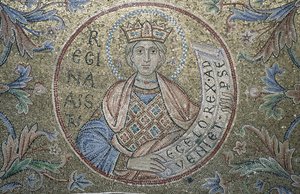 Saban kuningatar Yksityiskohta sisämosaiikkiin Pyhän Markuksen basilikassa, 1200-luku tekijältä Byzantine Byzantine