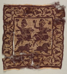 Koristeellinen neliö tunikasta tekijältä Byzantine PeriodEgyptian