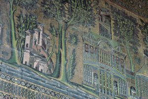 Mosaiikit läntisessä portiksessa, 800-luku (mosaiikki) tekijältä Byzantine School
