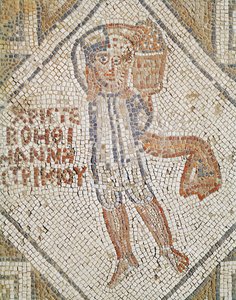Muurarin jalkakäytäväyksityiskohta (mosaiikki) tekijältä Byzantine School