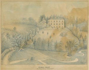 Drayton-in-Hales - Pelwall House: sininen pesupiirros, nd [?19th century] tekijältä C.B Ash