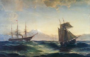 Laivat Islannin rannikolta tekijältä C.F. Sørensen