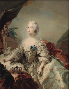 Louise, Frederik V:n ensimmäinen kuningatar kruunausvaatteissaan