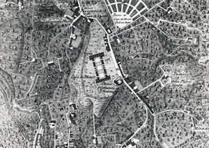 Napolin kaupunkikartta Capodimonten kanssa, yksityiskohta Duke Of Nojan kartalta tekijältä J.B. and Brown J. Rowbotham