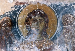 Jeesus-fresko Agia Annan kirkossa tekijältä J.B. and Brown J. Rowbotham