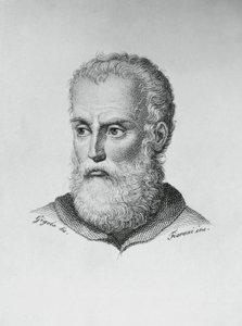 Italialaisen kirjailijan ja runoilijan Annibale Caron (1507-1566) muotokuva, Ado Fioronin (toim. 1812-1833) kaiverrus Giovanni Battista Gigolan (1767-1841) piirroksen mukaan. tekijältä J.B. and Brown J. Rowbotham