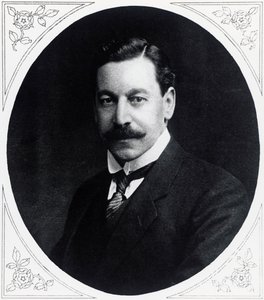 Herbert Samuelin (1870-1963), englantilaisen poliitikon muotokuva Illustrated War Newsista, 19. tammikuuta tekijältä J.B. and Brown J. Rowbotham