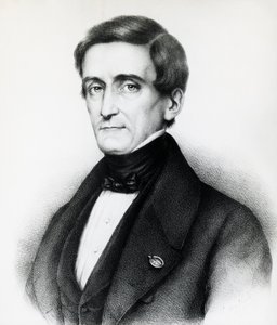 Italialaisen juristin Pellegrino Rossin (1787-1848) muotokuva, litografia. tekijältä J.B. and Brown J. Rowbotham