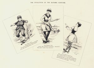 Uimapuvun kehitys (litho) tekijältä C.J. Taylor