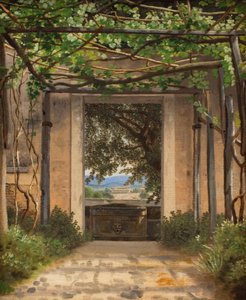 Pergola, Italia tekijältä Christoffer Wilhelm Eckersberg