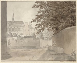 Saint-Martinin kirkossa Montmorencyssa, Pariisin pohjoispuolella, 10. heinäkuuta 1812 tekijältä Christoffer Wilhelm Eckersberg