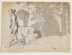 Talonpoikanainen lepää tekijältä Christoffer Wilhelm Eckersberg