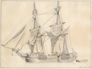 Brigi kuivaa purjeet tekijältä Christoffer Wilhelm Eckersberg