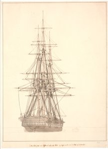 Fregatti perästä katsottuna tekijältä Christoffer Wilhelm Eckersberg