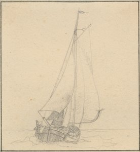 Purjevene edestä katsottuna. tekijältä Christoffer Wilhelm Eckersberg
