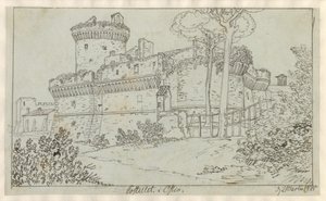 Kastellet i Ostia. tekijältä Christoffer Wilhelm Eckersberg