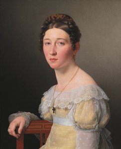 Frederik Wilhelm Caspar von Benzonin kihlatun Emilie Henriette Massmannin muotokuva tekijältä Christoffer Wilhelm Eckersberg