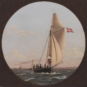 Purjehdus Kööpenhaminasta Charlottenlundiin tekijältä Christoffer Wilhelm Eckersberg