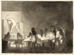 Kuninkaallisen taideakatemian satiiri elämänluokasta tekijältä Christoffer Wilhelm Eckersberg