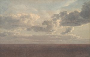 Tutkimus pilviä meren yllä tekijältä Christoffer Wilhelm Eckersberg