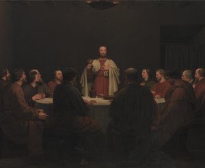 Viimeinen ehtoollinen. Alttaritaulu tekijältä Christoffer Wilhelm Eckersberg
