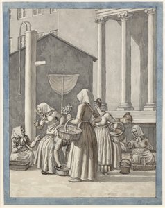 Torvekoner Kööpenhaminassa tekijältä Christoffer Wilhelm Eckersberg