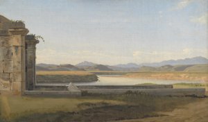 Näkymä Fontana Acetosasta, Roomasta tekijältä Christoffer Wilhelm Eckersberg