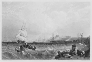 Portsmouth Harbour, kuvasta Royal Collectionissa (kaiverrus)