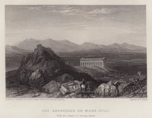 Areopagus tai Mars-kukkula, Ateenan Theseuksen temppeli (värilitho)